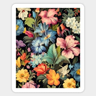 Vibrant Exotic Flower Pattern 2 Sticker